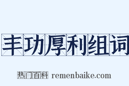 丰功厚利组词是什么意思的图片